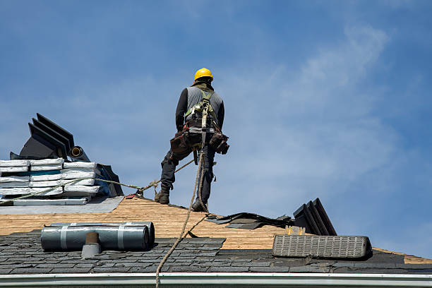 Professional Roof Replacement technician working in Burt, MI